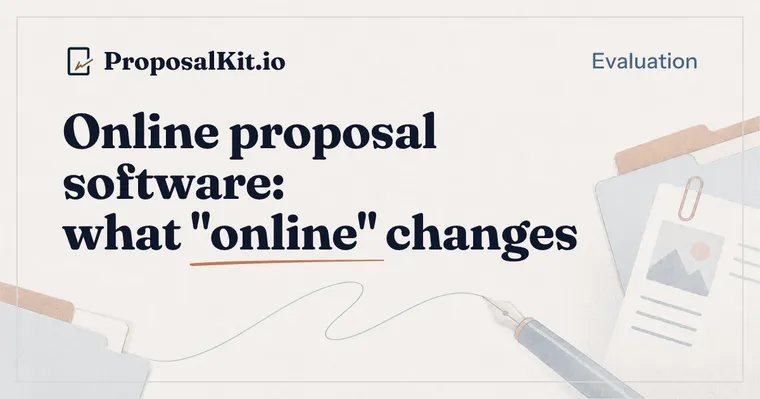 Online proposal software