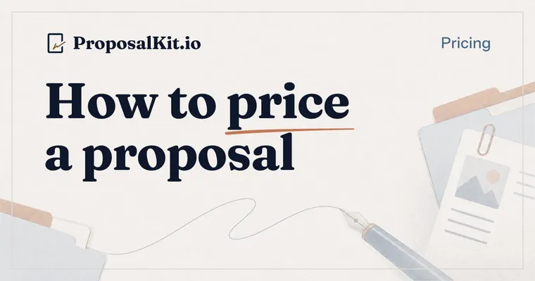 How to price a proposal without starting from the pricing model